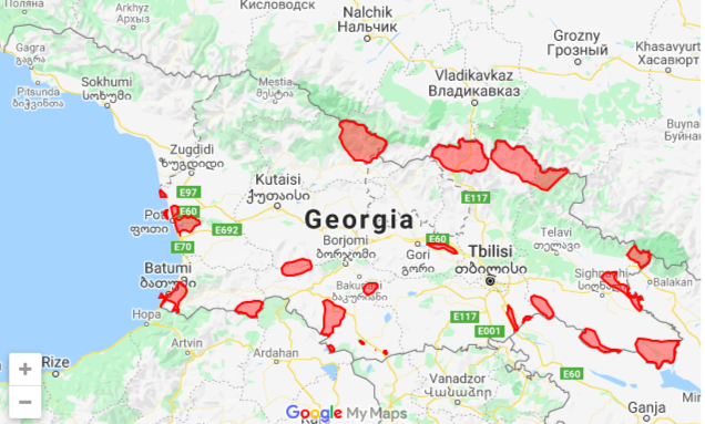 Special Protection Areas (SPA) for birds in Georgia