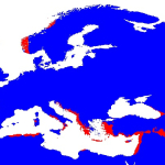 Aedes pulchritarsis modeled distribution map